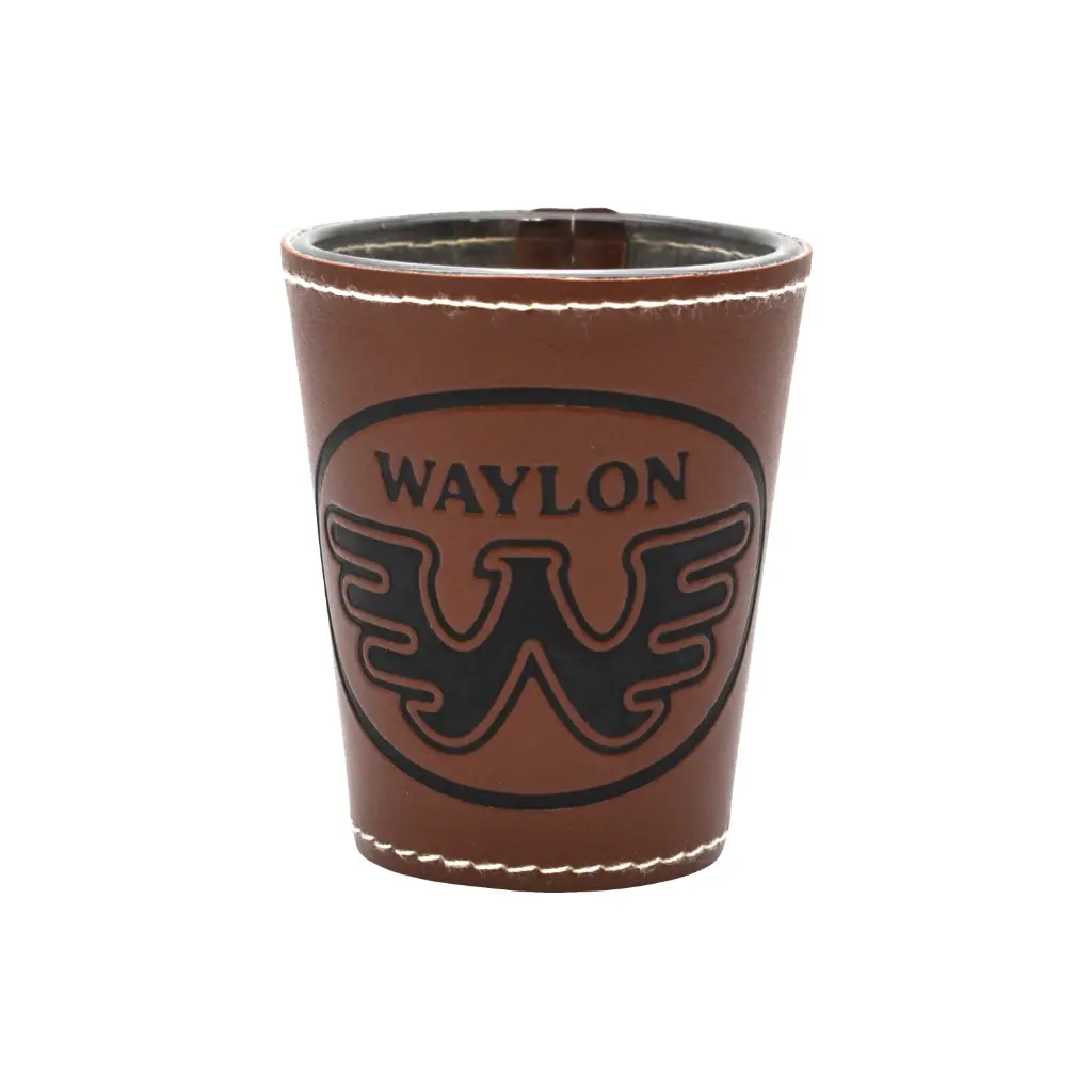 Waylon Jennings Shot Glass - Leather | Mid-South Products